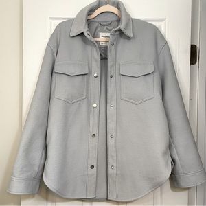 Abercrombie & Fitch Cozy Blue Shirt Jacket - Size Medium